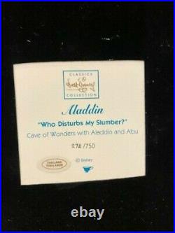 WDCC Cave of Wonders Aladdin Miniature &base Who Disturbs My Slumber set NIB