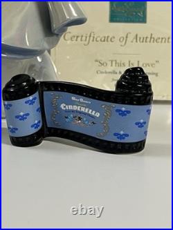 WDCC Cinderella & Prince Charming So This Is Love Figurine withCOA & Box