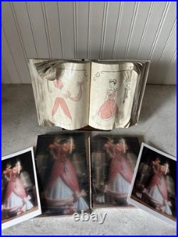 WDCC Cinderella Sewing Book with Stand, COA + Pink Dress Promo Books x2 & 2 Cards