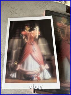 WDCC Cinderella Sewing Book with Stand, COA + Pink Dress Promo Books x2 & 2 Cards
