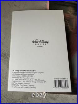 WDCC Cinderella Sewing Book with Stand, COA + Pink Dress Promo Books x2 & 2 Cards