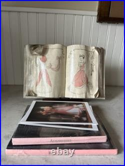 WDCC Cinderella Sewing Book with Stand, COA + Pink Dress Promo Books x2 & 2 Cards