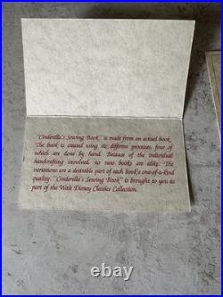 WDCC Cinderella Sewing Book with Stand, COA + Pink Dress Promo Books x2 & 2 Cards