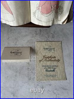 WDCC Cinderella Sewing Book with Stand, COA + Pink Dress Promo Books x2 & 2 Cards