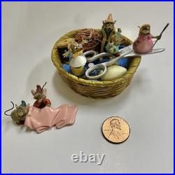 WDCC Cinderella Surprise! Mice in Sewing Basket AND Jaq Gus with Ribbon. No Box