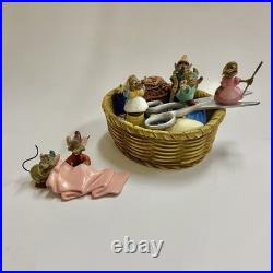 WDCC Cinderella Surprise! Mice in Sewing Basket AND Jaq Gus with Ribbon. No Box