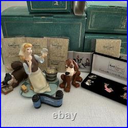 WDCC Cinderella's Opening Title, Cinderella, Bruno, Lucifer & 50th Anniv Pin Set WDCC Cinderella's Opening Title, Cinderella, Bruno, Lucifer & 50th Anniv Pin Set