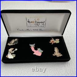 WDCC Cinderella's Opening Title, Cinderella, Bruno, Lucifer & 50th Anniv Pin Set WDCC Cinderella's Opening Title, Cinderella, Bruno, Lucifer & 50th Anniv Pin Set