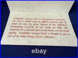 WDCC Cinderella's Sewing Book Disney Classics Collection Box COA Stand Retired