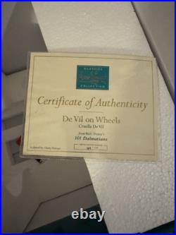 WDCC De Vil On Wheels #169/500 101 Dalmatians Villain Cruella De Vil
