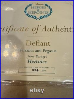 WDCC Defiant Hercules NIB 1232414 Rare Beautiful Disney Collectible New COA BOX