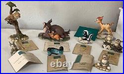 WDCC Disney BAMBI Set of 8 in Boxes COA