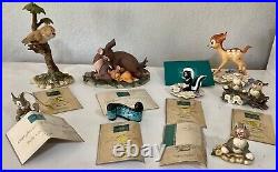 WDCC Disney BAMBI Set of 8 in Boxes COA