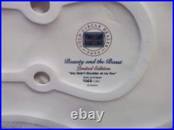 WDCC Disney Beast & Belle She Didn't Shudder at My Paw Box & COA