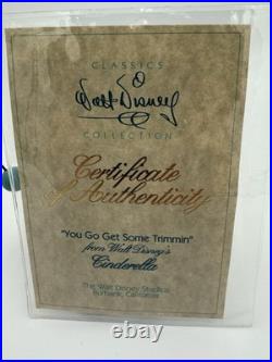 WDCC Disney Cinderella 4 Figurines Set With Box @ COA Plus Opening Title Figure