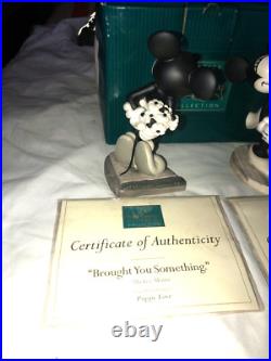 WDCC Disney Classic Collection Puppy Love MINNIE & MICKEY Puppy Love Set & COA'S