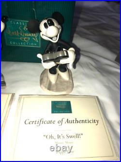 WDCC Disney Classic Collection Puppy Love MINNIE & MICKEY Puppy Love Set & COA'S