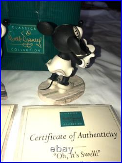 WDCC Disney Classic Collection Puppy Love MINNIE & MICKEY Puppy Love Set & COA'S