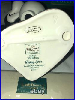 WDCC Disney Classic Collection Puppy Love MINNIE & MICKEY Puppy Love Set & COA'S