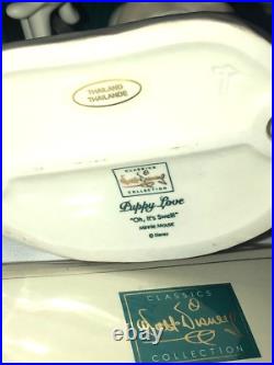 WDCC Disney Classic Collection Puppy Love MINNIE & MICKEY Puppy Love Set & COA'S