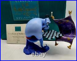 WDCC Disney Genie and Magic Carpet Figurine Aladdin I'm Losing to a Rug Box COA