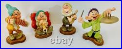 WDCC Disney Lot of 4 Dwarves Figurines Set MINT CONDITION NO BOXES