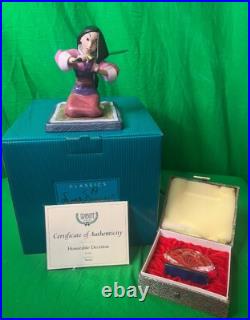 WDCC Disney MULAN Honorable Decision + MUSHU Crystal Fan Gift by M. Millan