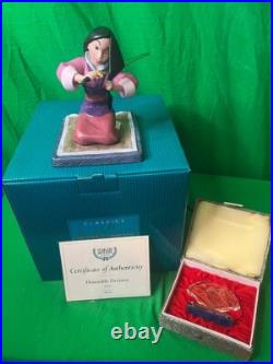 WDCC Disney MULAN Honorable Decision + MUSHU Crystal Fan Gift by M. Millan