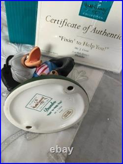 WDCC Disney Mr. J. Crow Fixin' to Help You Dumbo Porcelain Figurine in Box COA