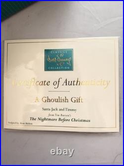 WDCC Disney Nightmare Before Christmas Santa Jack Timmy Ghoulish Gift COA NIB WDCC Disney Nightmare Before Christmas Santa Jack Timmy Ghoulish Gift COA NIB
