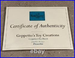 WDCC Disney Pinocchio Geppetto's Toy Creations Toy Hutch Figurine withCOA