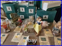 WDCC Disney Snow White & Seven Dwarfs 9pc Set Lot With COAs and Original Boxes