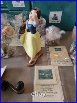 WDCC Disney Snow White & Seven Dwarfs 9pc Set Lot With COAs and Original Boxes