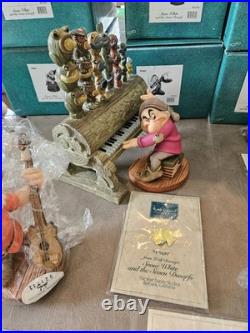WDCC Disney Snow White & Seven Dwarfs 9pc Set Lot With COAs and Original Boxes
