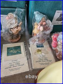 WDCC Disney Snow White & Seven Dwarfs 9pc Set Lot With COAs and Original Boxes