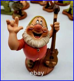 WDCC Disney Snow White and 7 Dwarfs Set of 8 Playing Instruments In Boxes w COAs