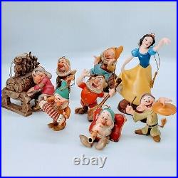 WDCC Disney Snow White and the Seven Dwarfs Ornament Set. MIB