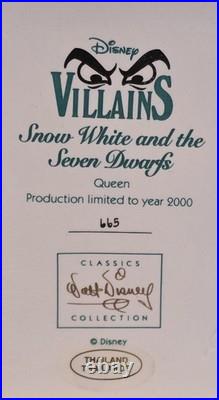 WDCC Disney Villains Series Enthroned Evil Snow White Seven Dwarfs COA #665