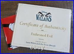 WDCC Disney Villains Series Enthroned Evil Snow White Seven Dwarfs COA #665