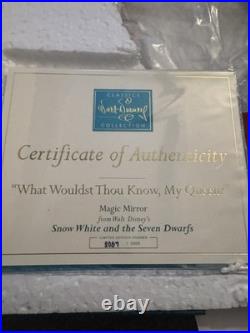 WDCC Disney WHAT WOULDST THOU KNOW, MY QUEEN NIB Magic Mirror Figurine With Coa