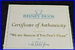 WDCC Disney We are Siamese if you don't please Lady and the Tramp with COA