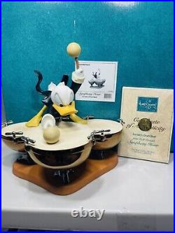 WDCC Donald Duck Disney's Symphony Hour Donalds Drum Beat NIB Gold Drums COA