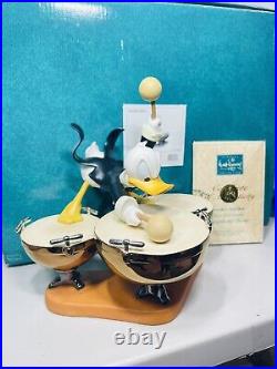 WDCC Donald Duck Disney's Symphony Hour Donalds Drum Beat NIB Gold Drums COA