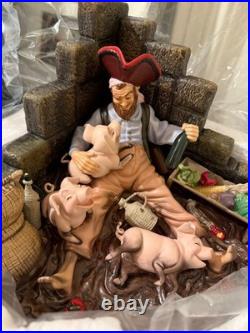 WDCC Drink Up Me Earties Pirates Caribbean Pig Scene Disney Retired with COA