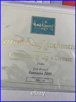 WDCC Drumming Up a Dream Duke Fantasia 2000 LE 979/2000 with Box COA Disney