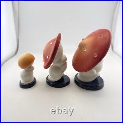 WDCC Fantasia Dancing Mushroom Lot Set of 3 Figurines with Hop Low Box COA Disney