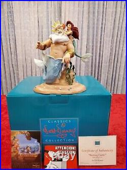 WDCC LIMITED EDITION Disney Ariel & Triton Little Mermaid Morning Daddy COA/Box