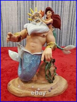 WDCC LIMITED EDITION Disney Ariel & Triton Little Mermaid Morning Daddy COA/Box