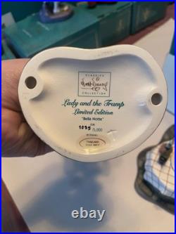 WDCC Lady And The Tramp Bella Notte Figurine Set With Base, With COA And Box