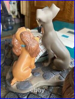 WDCC Lady and the Tramp Bella Notte Tony, Joe, & Base set Boxes & COA LE